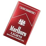 Zigarettenbox Wasserdicht FeuchtigkeitsbestäNdig und DruckbestäNdig Tragbare Metall-Aluminiumlegierung Automatisch 20 Zigaretten,red