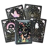 NHQZ Tarotkarten,Tarot Karten für Anfänger,Moon Witch Oracle,Hexen Tarot,42 Blätter