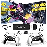 X2 Ultra Retro Konsole 4K Game Stick,41000+ Spiele 40+ Emulatoren,HD Retro-Spielkonsole mit Zwei 2,4GHz Drahtloser Controller,Plug and Play Emulator Konsole,Tragbare elektronische spielkonsole (128G)