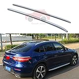 FANTE 2 x Dachträger passend für Mercedes Benz GLC Coupe C253 2016–2022 Cargo Querstangen Gepäckträger Aluminium Silber