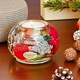 CULT at home Dreamlight Teelichthalter Deko Weihnachten – Traumlicht Teelichter Glas X Mas Snowflake Schneeflocke - Ø 8 cm Höhe 6 cm