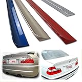 FLY DESIGN 77777700 Heckspoilerlippe, Hecklippe, Spoiler passend für BMW E46 Limo Coupe Cabrio, Bj. 1998 bis 2007, flexibel, leicht, waschanlagenfest, (Titansilber Met. CC 354)