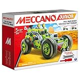 BANDAI - Meccano Junior Mein Auto mit Rückzugsmotor - Konstruktionsset 138 Teile, Rückzugsmotor, Werkzeuge, Anleitung - Aktivitäts-Kit Auto-Zusammenbau - Spielzeug ab 8 Jahren - APM19102