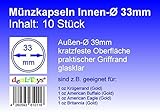 deaL-Toys 10 Münzkapseln 14-41mm - Münzdosen, Münzkapsel, Capsules, Coin Caps (33mm)