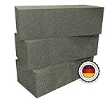 3 x Blumensteckmasse - Trockensteckmasse Set 23 x 11 x 7,5 cm, Steckmos, Steckmasse, Steckziegel für Blumengestecke - Steckschwamm zum Basteln für Feiern, Auto, Hochzeit, Geschenke, aus Deutschland
