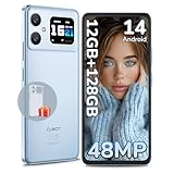 CUBOT A20 Smartphone Ohne Vertrag Android 14,6.8'' HD+ Octa-Core 90Hz Günstig Handy,12GB+128GB/1TB Erweiterbar Dual SIM 4G Simlockfreie Handys,48MP+16MP,5100mAh,1,83'' Rückbildschirm,OTG-Blau