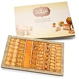 Baklava 750g,68 Stück I Baklava-Sortiment mit Pistazien,Cashewnüssen I Elegante Geschenkverpackung I Ohne Konservierungsstoffe,ohne Zusatzstoffe,ohne Farbstoffe I Traditionelles orientalisches Gebäck