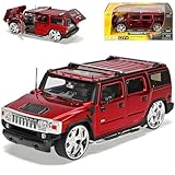 Hummer H2 H 2 SUV Rot Van 1/24 Jada Modellauto Modell Auto