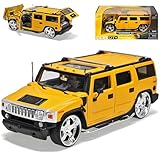 Hummer H2 H 2 SUV Tuning Gelb 1/24 Jada Modellauto Modell Auto