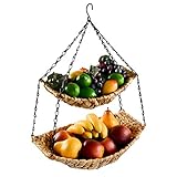 Hänge-Etagere 2 Etagen Hängekorb Hängeampel Obstkorb Gemüse-Ampel Korb z. Hängen