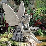CHJIEJIE Gartendeko Ornament Sitzen Magische Fee, Sitzende Elfen Gartenfiguren, Tudor und Turek Statue, Harz Handwerk Landschaftsbau Hof Dekoration Garten Statue Elf Statue Figur Fee Fairy