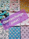 HDmirrorR Babystoffe.de Überraschungspaket MÄDCHEN, Stoffpaket zum Nähen,Geschenk Nähen, Baby Stoffe, Jersey Bündchen