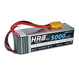 HRB LiPo Akku Pack 5000mAh 22.2V 50C 6S XT90 Stecker für Align GAUI KDS ElyQ Trex-550 600 Modellbau RC Car Heli Plane Bootsfahrzeug FPV Auto Hubschrauber Flugzeug Spielzeug