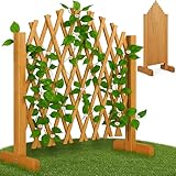 GARDEBRUK® Rankgitter Gartenzaun bis 200 cm ausziehbar faltbar verstellbar Garten Balkon Spalier Rankhilfe Pflanzengitter