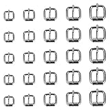 Coolty 75 Stück Metall Rollschnallen, Gürtel Hardware Dornschließe für Taschen Ledergürtel Hand DIY Zubehör, 5 Größen - 13mm, 16mm, 20mm, 25mm, 32mm