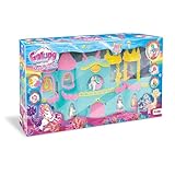 GALUPY Mermaid Magic Castle - Spielset mit verschließbarem Schloss, 1x Einhorn Figur mit Meerjungfrauenflosse und viel Zubehör