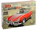 ITALERI 3653S - 1:24 Alfa Romeo Giulietta Spider 1300 , Modellbau, Bausatz, Standmodellbau, Basteln, Hobby, Kleben, Plastikbausatz, detailgetreu, Unlackiert