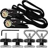 MELOX - Befestigungsset Schienen für VW Bus T5 / T6 Bulli - Ladungssicherung Set für Multivan aus: 2 x Spanngurt 4 x T-Schraube 2 x Ösen - Schienen-Befestigung für Multiflexboard