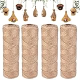 400m Juteschnur,Juteband DIY Handwerk Bastelschnur Paketschnur,Jute Schnur für DIY Bilder Basteln Dekoration,Braun Juteschnur für Garten Bilder Pflanzen Basteln Geschenk verpacken Dekoration