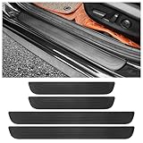 4PCS Car Door Sill Protector,Anti-Scratch Rubber Car Door Protector Edge Guards for Door Steps,Universal Waterproof Door Threshold Strips Exterior Accessories (Schwarz, Breite 6CM)