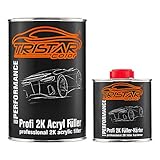 TRISTARcolor 2K High Solid Füller Set/Grundierung für Autolack grau - 1 kg Epoxyfüller & Härter