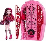 Monster High Skulltimate Secrets Set aus Puppe und Zubehör, Garden Mysteries Draculaura mit zauberhaftem Kleiderschrank und über 19 Teeparty-Überraschungen wie Puppenkleidung, HYT72