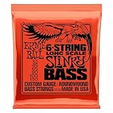 Ernie Ball Slinky Nickelwound Long Scale 6-Saiten E-Basssaiten Saitenstärke 32-130