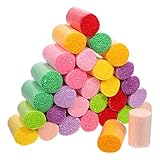 EXCEART Knüpfwolle Bunt Knüpfgarn Knüpffäden Knüpfschnur Teppichgarn Geschnitten für Knüpfteppich Läufer Knüpftkissen Latch Hook 30 Stück