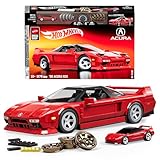 Mattel Brick Shop Hot Wheels Elite Serie Bauset, ’90 Acura NSX mit 876 Teilen, realistischen Details und individuellen Aufklebern, für Sammler und Kinder ab 10 Jahren, JFT17