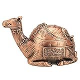 K COOL Camel Aschenbecher mit Deckel, winddichter Metall-Aschenbecher für den Innen- und Außenbereich, Aschenbecher für Zigaretten, Vintage-Stil, praktische Dekoration, Aschenbecher für Zigaretten,