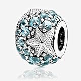 PANDOCCI 2016 Sommer-Charm-Anhänger mit Seestern und Zirkonia, 100% 925 Sterlingsilber, für Pandora-Armbänder