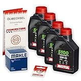 Öl & Ölfilter für Honda CB 1100 X11, 2000-2003 (SC42), Ölwechsel Set 10W-40 ESTER Motoröl + Mahle Filter + Dichtring(e)