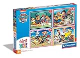 Clementoni - 21513 - Supercolor Puzzle 4 In 1 - Paw Patrol - Puzzle 12,16,20,24 Teile Ab 3 Jahren, Buntes Kinderpuzzle Mit Besonderer Leuchtkraft & Farbintensität, Geschicklichkeitsspiel Für Kinder