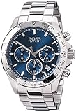 BOSS Herren Chronograph Quartz Uhr mit Edelstahl Armband 1513755