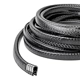 Kantenschutz fürs Auto, 5 Meter Länge, in Schwarz, U-Form, mit Stahleinlage, ohne Kleber, für 1 bis 3 mm Klemmbereich, Autotür Kantensicherung, Türkantenschutz Auto Tür, Kantenschutzband, Kederband