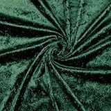 VmG-Store Pannesamt Stoff 2m x 145cm zum Nähen KEINE Meterware glänzender Stretch Samt für Vorhänge Gardinen Bühne Kostüm Kleid Bekleidung Tischdecke Dekostoff (015 Dunkelgrün)