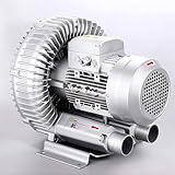 CIELOBLOEN Industrielles Wirbelringgebläse & Klärgrubenluftpumpe, EIN-/Dreiphasig, Regeneratives Gebläse Für Teichbelüftung, Abwasseraufbereitung Und Entstaubung,120W/220V