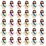 DAWRIS 30 Stück Mini Jesus Figuren, Jesus Spielzeug, Christliches Jesus Statue, Jesus Ornamente Bastelset, Osterdekorationen, Taufgeschenke Christus Retter für Religiöses Weihnachts, Erntedank
