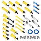 Mould King 35 Pneumatik-Kits sind kompatibel mit, einschließlich 10 Arten von technischen Pneumatikzylindern, MOC-Luftpumpenkolbendruckstangen, passend für Kranwagen-Ersatzteile-Set