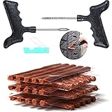 Yuille 38 Stück Reifen Reparatur Set,PKW Autoreifen Reparaturset,Tyre Puncture Repair Kit,Flat Tyre Repair Kit,Tubeless Reifen Reparatur Kit,Auto Reifen Flickzeug
