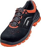 Uvex 2 xenova Sicherheitsschuhe S1 SRC, Halbschuhe, Arbeitsschuhe für Herren, Schwarz/Orange, Größe 43