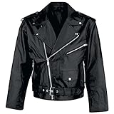 Hard Leather Kunstlederjacke Vegan Classic, schwarz, Grösse XL