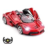 rastar Ferngesteuertes Auto by 1/14 Ferrari LaFerrari Funkfernsteuerung R/C Spielzeugauto Modellfahrzeug für Jungen Kinder, Rot
