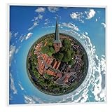 artboxONE Poster mit weißem Rahmen 50x50 cm Städte St.-Magnus-Kirche (W-Seite) Esens - Bild neuharlingersiel