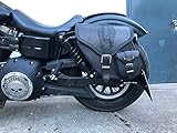 ORLETANOS Dynamite Black Satteltasche kompatibel mit Harley Davidson Dyna Glide Street Bob Modell 1996-2017 Ledertasche Sportster Seitentasche Gepäckkoffer Seitenkoffer Saddle Bag HD Linke Seite Left