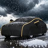 Vollständige Autoabdeckung für ZAZ 968 1971-1994,Dicke Hagelschutz Autoabdeckung, Staubdicht, Schneefest, Kratzfest, mit Reißverschluss