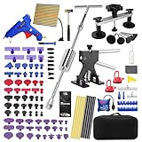 PDR TOOLS Ausbeulwerkzeug Dellen Reparaturset Auto- Beulenzieher, Gleithammer aus Aluminium, PDR Reflektionsplatte, PDR Werkzeug - KFZ-Werkzeug für Karosserie, Hagelschaden & Beulenentfernung