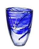 Kosta Boda Kontrastreiche Vase, blau