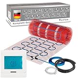 VILSTEIN® Elektrische Fußbodenheizung [150W/m²] - Bodenheizung Elektrisch geeignet für Laminat, Fliesen & mehr - Elektro Fussbodenheizung - Elektrische Heizmatte Fußboden - (12x0.5m - 6qm)
