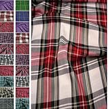 StoffBook WEIß Klassik SCHOTTENKAROS Tartan-Stoff KAROSTOFF Stoff Stoffe, B560